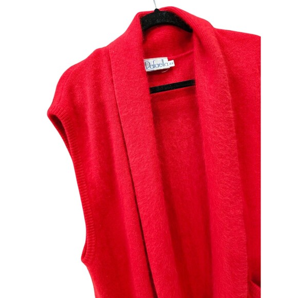 Rafaella 2X Fuzzy Angora Rabbit Hair Lambswool Vest Cardigan Sleeveless Sweater - Picture 10 of 14